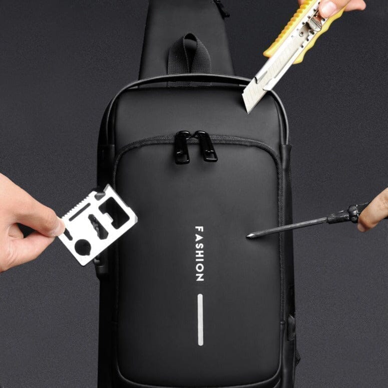 Anti-Theft Backpack with Password USB Slim Bag 